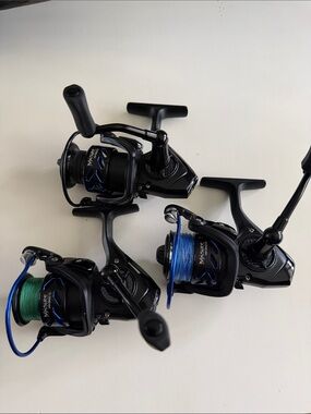 Three spinning reels